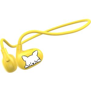 Kids Headphones, LK15 Open Ear Bluetooth Headphones with Air Conduction | Ultra-Light, 85dB Volume Limiting Wireless Headphone for Children Teens Boys Girls (Yellow)