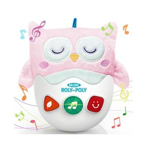 Baby Toys 0-6-12 Months, Plush Owl Stuffed Animal Musical Toys with Light & Sounds, Infant Roly-Poly Sensory Toy, Baby Shower Birthday Valentines Day Easter Egg Gift for Newborn Boys & Girls
