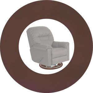 Non Skid Rubber Furniture Pads for Recliners,Furniture Grippers, Gripper Pads,Anti Slide Furniture Pads Hardwood Floor Protector,Fits Recliners,Swivel Chairs,Brown Solid Pad (25.2 Outside Diameter)