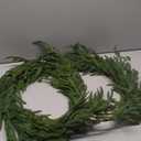 Real Touch Norfolk Pine Garland Green Artificial Christmas Garland Faux Greenery Garland for Holiday Fireplace Mantle Window Indoor Outdoor Decor, 1 Pcs