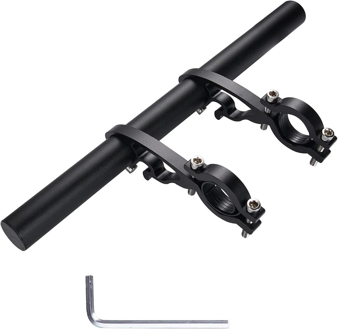 Yizhet Bike Handlebar Extender, Bicycle Handlebar Extension Lightweight Durable Double Bike Handlebar Bracket for Holding Bicycle Speedometer, GPS, Phone Mount Holder (Aluminum Alloy 20cm)