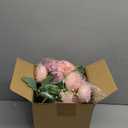 8 Bundles Artificial Peonies Flowers Boho Faux Flowers Arrangements Artificial Centerpiece Spring Bouquet Floral Wedding Decoration for Vase (Pink, Dark Pink)