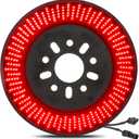 Upgraded Spare Tire Brake Light for Jeep Wrangler JL JLU 360 LEDs Super Bright 3rd Third Brake Light Plug-and-Play Rear Ring Wheel Light fit for Jeep Wrangler 2018 2019 2020 2021 2022 2023 2024 2025