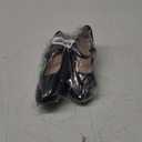 Dufannie Girls Dress Shoes Low Heel Princess Flats Mary Jane Flower Wedding Party Glitter Shoes for Kids Toddler (1 Big Kid, Classic Pu Black)