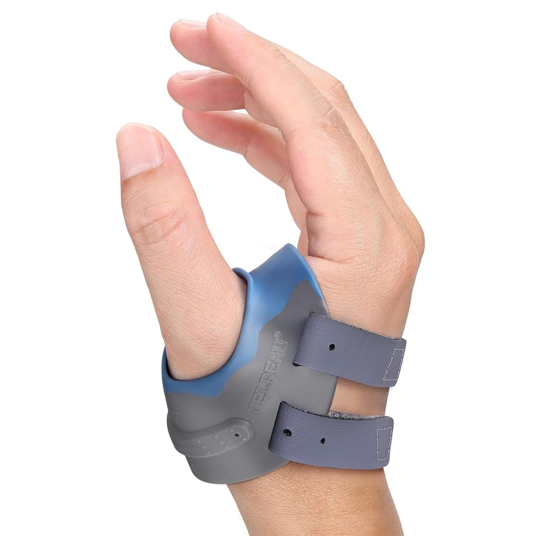 Velpeau CMC Thumb Brace for Osteoarthritis - with Shape-memory Restriction Splint, CMC Joint Stabilizer, Basal Thumb Arthritis Pain Relief and Support for Women and Men (Blue, Right Hand, X-Small)