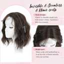 MORICHY Hair Toppers for Women With Thinning Hair 10 Inch, 360 3D Synthetic Lightweight & Breathable Short Wavy With 6.5"x6.5" Base, Quick Styling for Daily Wear
