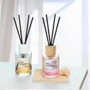 2 x Reed Diffuser - Sea Guaiac Wood&Pink Peony 4.06oz (120ml) 2 Packs Essential Oil Reed Diffuser Set with 16 Sticks, Long Lasting Fragrance for Home, Bathroom, Bedroom, Room, Decor