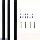 Outdoor Lamp Post, 118 Inches, 3-Section Metal Pole, Black, with Mounting Hardware (only lamp Pole, not Included Lamps)