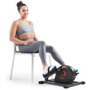 Sunny Health & Fitness Under Desk Pedal Elliptical Machine, Adjustable Resistance Leg Exerciser Office Home Workout While Sitting for Seniors
