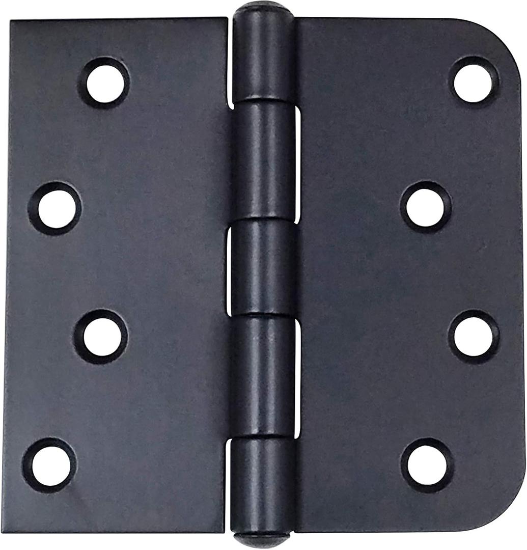 Hinge Outlet Stainless Steel Door Hinges - 4 Inch, 5/8 Inch Square, Non-Removable Pin, Rust Resistant (Oil Rubbed Bronze, 3 Pack)