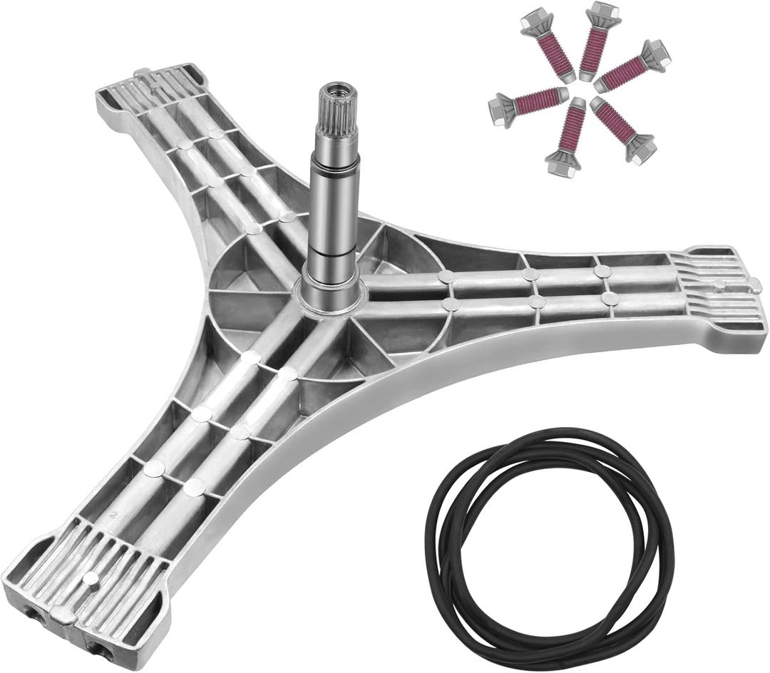 DC97-15491A Washer Flange Shaft Assembly Compatible with Samsung Washing Machine with DC60-40137A Spider Hex Bolt (6 Pack) &DC69-00804A Washer Tub Seal Gasket, 