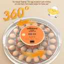 30 Egg Incubator, Incubators for Hatching Eggs with Auto Egg Turner, Automatic Temperature Control, LED Candle Light, No-Opening Lid Water Refill, 360° View for Chicken Quail Parrot Birds Eggs