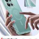 LeYi for Motorola Moto-G-2025 Case: Moto G 2025 Phone Case with Screen Protector X 2, [Magnet Fit] Matte Translucent Soft-Touch & Full Body Shockproof Funda para Moto G 2025, Mint