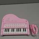 Love&Mini Pink Piano Toys for 1+Years Old Girls First Birthday Gifts Toddler Piano Music Toy Instruments with 24 Keys and Microphone