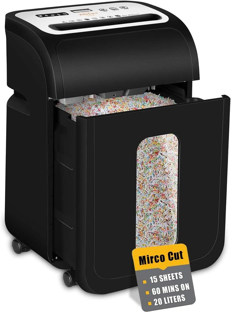 14-Sheet Micro Cut Paper Shredder for Home Office Heavy Duty
