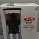 OXO Brew Conical Burr Coffee Grinder - Silver, Stainless Steel Burrs, One-Touch Automatic Smart Grind