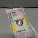 Omio Compatible with iPhone 12 Pro Max Case with Ring Stand, Heavy Duty Case for Women Men Military Grade Shockproof Phone Case with Magnetic Car Mount for iPhone 12 Pro Max 6.7 Inch, Rainbow Beige