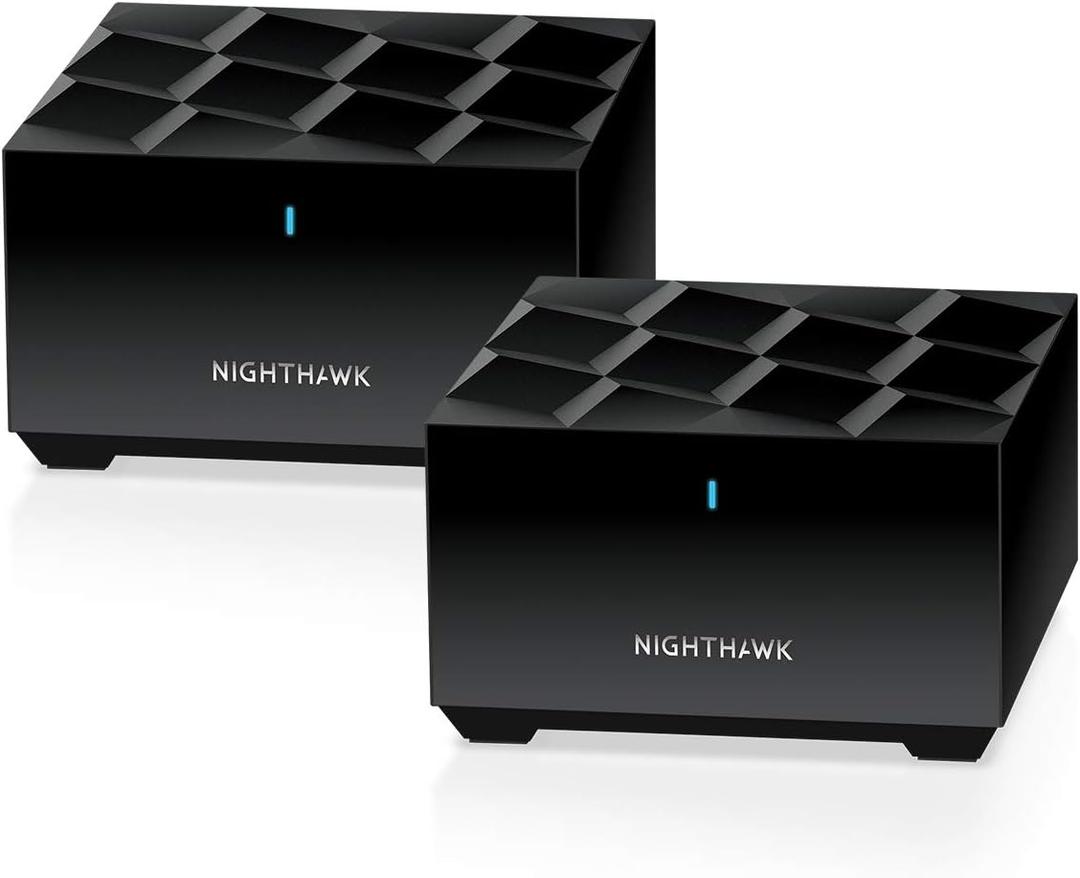 NETGEAR Nighthawk Advanced Whole Home Mesh Dual Band WiFi 6 System (MK72) AX3000 Router with 1 Satellite Extender, Coverage up to 3,000 sq. ft. and 35+ Devices - Free Expert Help