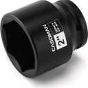 CASOMAN 3/4"Drive 6PT Standard Impact Socket-2", SAE, CR-MO, Shallow/Jumbo Socket, Axle Nut Socket for Easy Removal of Axle Shaft Nuts