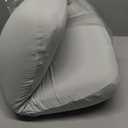 C CUSHION LAB Deep Sleep Pillow, Patented Ergonomic Contour Design for Side & Back Sleepers, Orthopedic Cervical Shape Gently Cradles Head & Provides Neck Support & Shoulder Pain Relief - Calm Grey