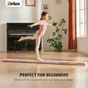 ZELUS 8' Folding Gymnastics Balance Beam, Floor Balance Beam w/Carry Handles Anti-Slip Base for Kids, Beginners & Professional Gymnasts (8 ft, PinkPurple)