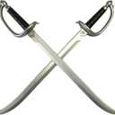 Set of Two 30-Inch Foam Pirate Cutlass Swords - Perfect for Cosplay, Role-Playing, and Halloween Costume Props. Safe and Durable Training Swords for Teenagers and Adults