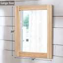AAZZKANG Rustic Mirrors for Wall Rectangle Wood Frame Mirror 50 x 40 cm Farmhouse Bedroom Bathroom Decorative Mirror