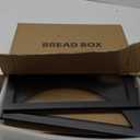 FILWH Bread Box for Kitchen Countertop Large Double Layer Corner Bread Box Farmhouse Breadbox Capacity Bread Storage Bin OrganizerBlack