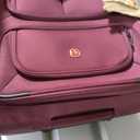 SwissGear Sion Softside Expandable Spinner Luggage Durable Lightweight Travel Suitcase, Merlot, Checked-Medium