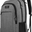 MATEIN Travel Laptop Backpack, Business Anti Theft Slim Sturdy Laptops Backpack Personal Item Bag, Water Resistant College School Computer Bag Gift for Men & Women Fits 15.6 Inch Notebook, Grey