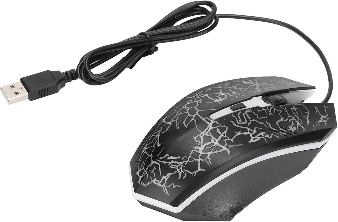 Mouse, Wired Mouse Accurate Tracking Colorful Light Drive for Tablet for Computer