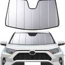 2019-2025 RAV4 Windshield Sun Shade Compatible for Toyota Rav4 LE,XLE,XSE Hybrid, 2021-2024 RAV4 Prime Custom-fit Foldable Sun Visor Window Sunshade with Storage Bag