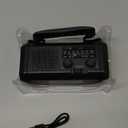 Hand Crank Emergency Radio,37000mWh Solar Powered Portable NOAA AM FM Weather Radio with 3Mode Flashlight and Reading Light,Cell Phone Charger,Home and Emergency Distress Signal (Black)