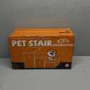 Wider Dog Ramp for High Bed with Storage 18" H, Foldable Dog Stairs for Small Medium Large Older Senior Animal, Sturdy Dog Step for Climbing Bed or Couch, Arthritis-Friendly (Gray, No Condo)