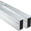 6061-T6 Aluminum Tubing, 2" x 1" Aluminum Rectangular Tube, 0.125"(1/8) Wall x 24" Length Straight Metal Seamless Tube for DIY, Industrial Projects, Decoration, ect.(2 Pcs, 48" total)