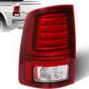 Peforway LED Tail Light Assembly with Bulbs Fit for 20132018 Ram 1500/2500 20142018 Ram 3500 Rear Lamp Left Driver Side Smoke Lens Replacement 68093081AB 68093081AC CH2800202
