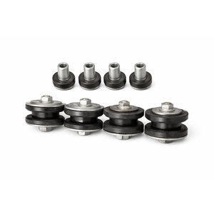 Automotive Rubber Bushing Mount Kit with Bolts – Set of 8 Heavy-Duty Rubber Isolator Bushings and Metal Sleeves – Vibration Dampening Replacement Hardware for Suspension or Equipment Mounting