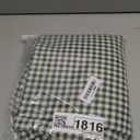 Mindsoft Green Gingham Ruffled Tablecloth 60 x 84 Inches Rectangle Cotton Linen Checkered Table Cloth Buffalo Plaid Farmhouse Vintage Decorative Tablecover for Picnic Kitchen Dining Home Room Party
