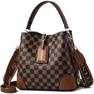 Women Handbags and Purse Tote Bags Ladies Satchel Shoulder Bag Retro Top Handle Hobo Purse (Coffee)