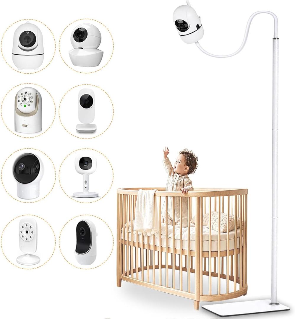 69" Adjustable Height Floor Stand for Hello Baby Monitor, Gooseneck Swivel Holder Mount with Stable Base for HelloBaby,Nanit Pro,Owlet, Motorola,VAVA,1/4 Thread Connection, Universal Monitor Mount 69" Adjustable Height Floor Stand for Hello Baby Monitor, Gooseneck Swivel Holder Mount with Stable Base for HelloBaby,Nanit Pro,Owlet, Motorola,VAVA,1/4 Thread Connection, Universal Monitor Mount