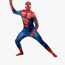 MARVEL Spider-Man Official Adult Deluxe Zentai Halloween Costume - Stretch Spandex with Hidden Zippers and Wrist Slits XL
