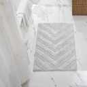 Better Trends Bathroom Rug 100% Cotton Non-Slip Washable Bath Mat, Soft & Absorbent Bath Rugs for Bath Room, Shower, Bathtub and Spa Floors 24" x 40" White Hugo Collection (2' x 3'4" (24" x 40" Rectangle))