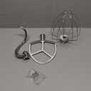 Stainless Steel Accessories for KitchenAid 5-6 Qt Bowl-Lift Stand Mixer, Includes 6 Wire Whisk, Beater, Dough Hook, Dishwasher Safe and Heavy Duty, fits for KP26, KL26, KB26, KSM55/60