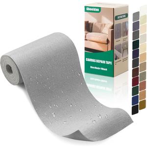 Canvas Repair Tape 470 Inch Waterproof Self-Adhesive Fabric Repair Patch for Repairing Boat Covers,Tents,Patio Umbrellas,Car Seats,Luggage,Sofas.(Grey) Canvas Repair Tape 470 Inch Waterproof Self-Adhesive Fabric Repair Patch for Repairing Boat Covers,Tents,Patio Umbrellas,Car Seats,Luggage,Sofas.(Grey)