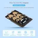 Waveshare PCIe to 2-CH M.2 HAT, Compatible with Raspberry Pi 5, Support M.2 NVMe Solid State Drive 2230 2242 2280, High-Speed Reading/Writing