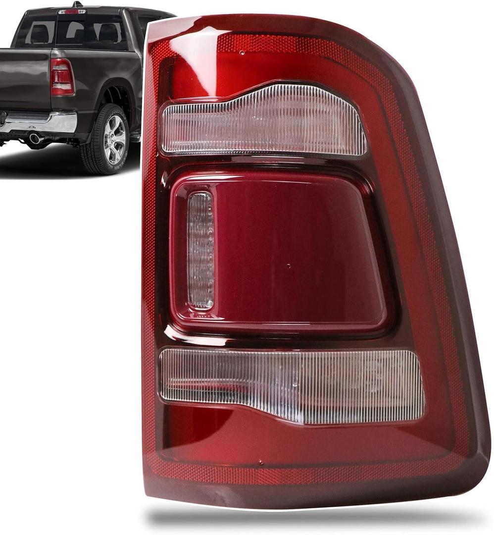 LED Tail Light Compatible With 2019-2024 Dodge Ram 1500 Passenger Side
W/ Blind Spot,Red Cover,Right side taillight,Rear light,Replace 68262530AH