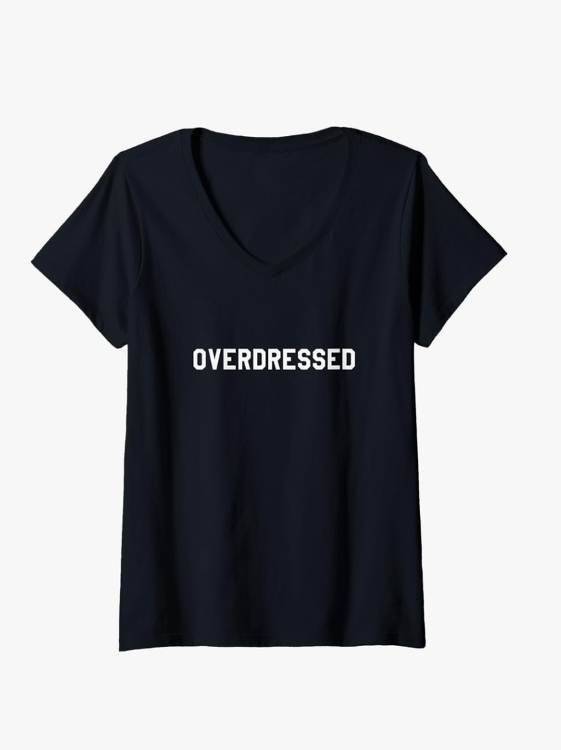 Womens Overdressed V-Neck T-Shirt, L