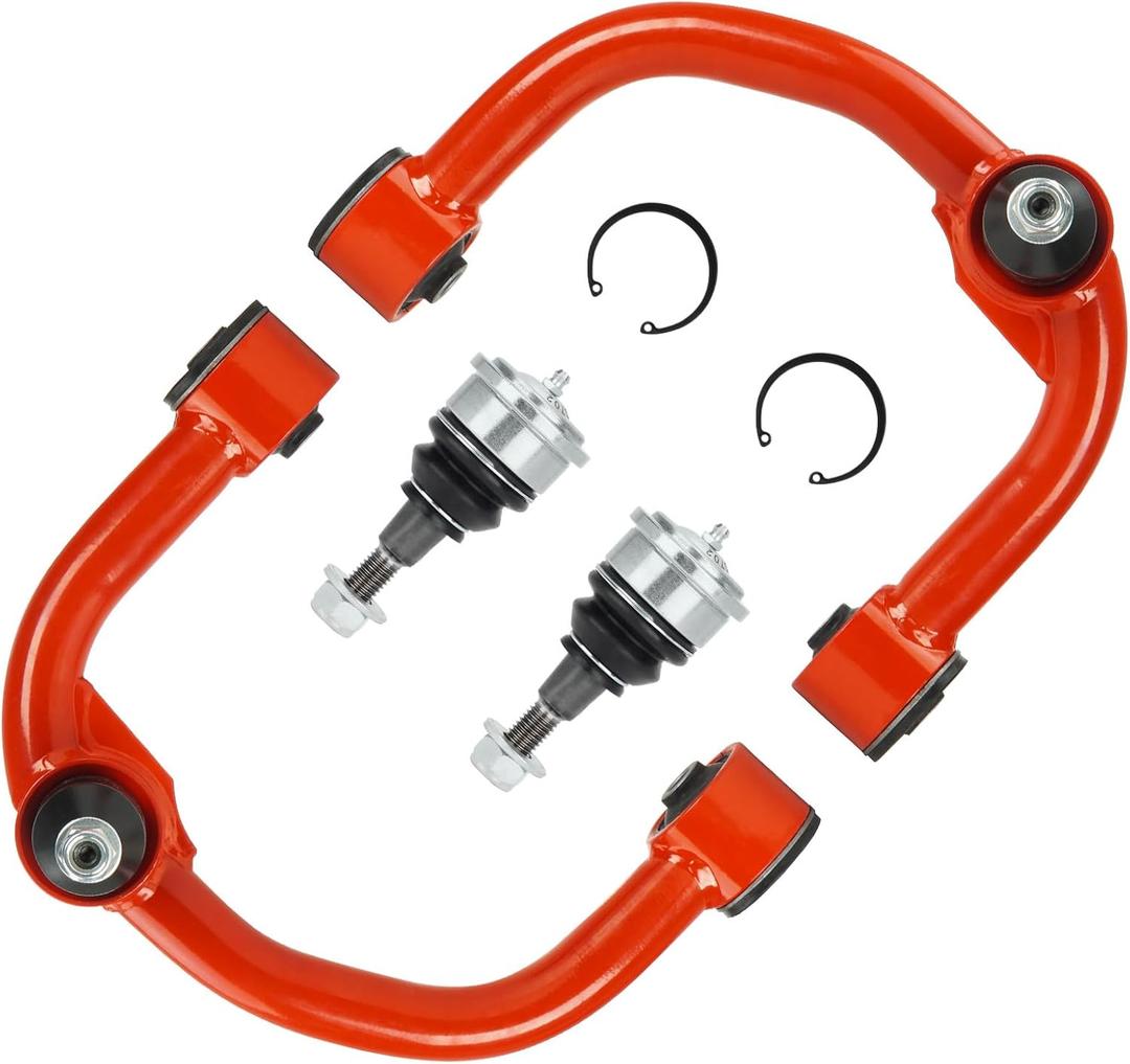 2-4" Lift Front Upper Control Arm Fit for Ford F150 2004-2020 2 PCS Red Tubular Suspension kit Adjustable Control Arm 04-20