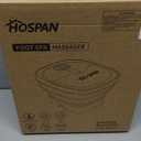 HOSPAN Collapsible Foot Spa Electric Rotary Massage, Foot Bath with Heat, Bubble, Remote, and 24 Motorized Shiatsu Massage Balls. Pedicure Foot Spa for Feet Stress Relief - FS02A (Black)