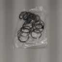Ivilon Drapery Eyelet Curtain Rings - 1.7" Ring Loop for Hook Pins, Set of 14 - Black